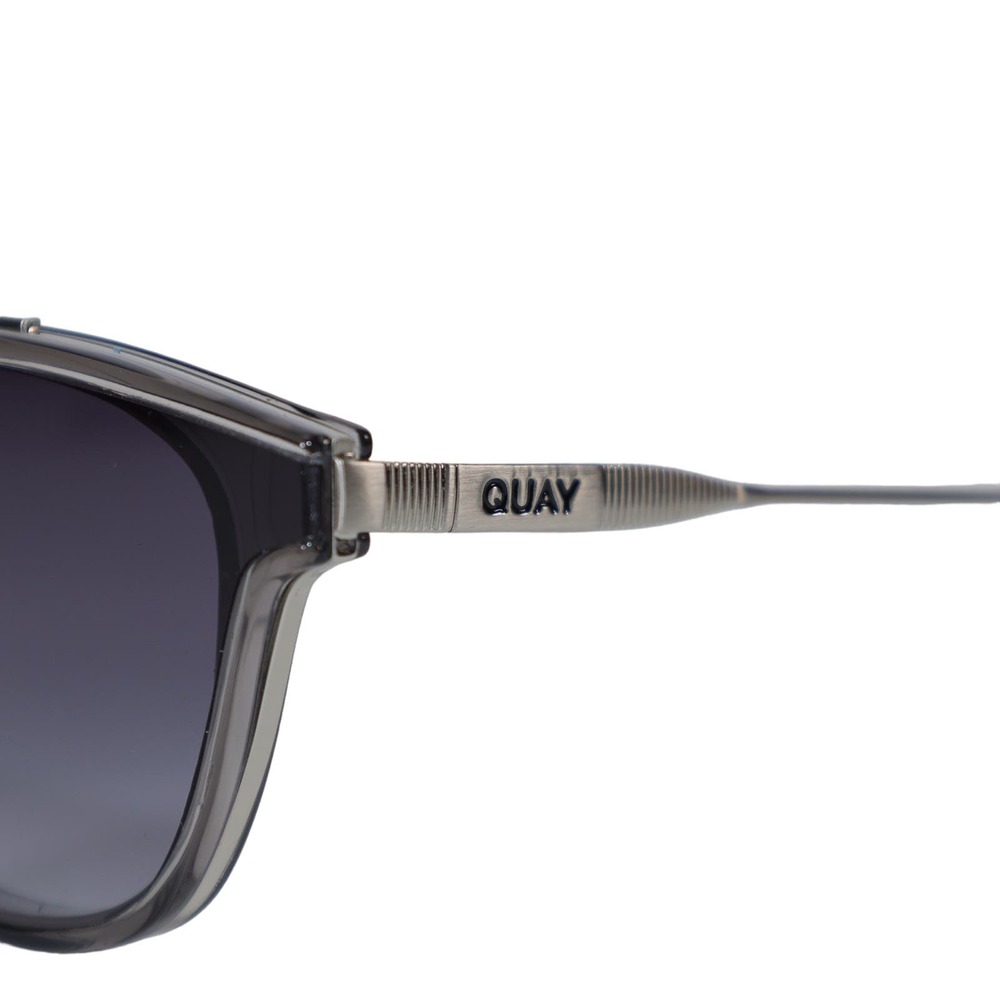 Quay Australia GETAWAY Metal Round Sunglasses - Grey/Smoke - NWT - Picture 6 of 15